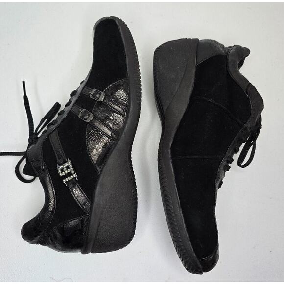 LAURA BIAGIOTTI women's sneakers, leather/SUEDE Size: EU 41 USA 11 Crystal Logo - Picture 7 of 11
